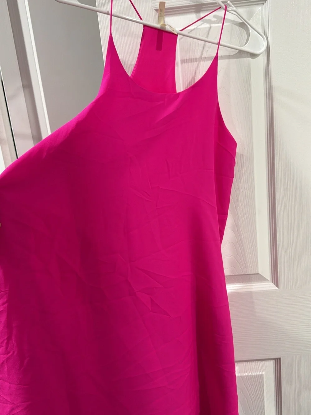 Bright Pink Sleeveless Shift Dress